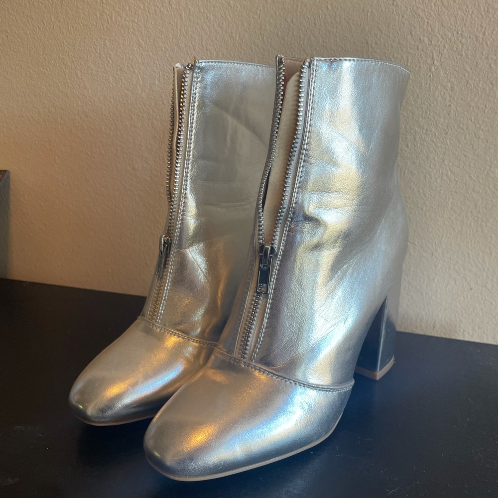 Silver Ankle Boots forever21